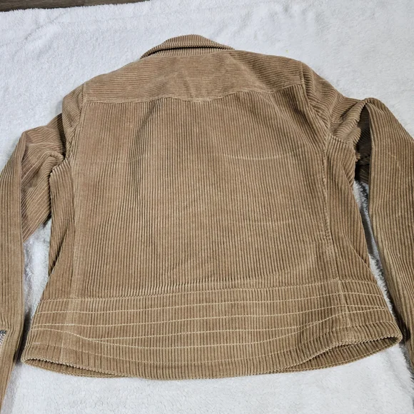 RAG & BONE Mercer Corduroy Moto Camel Cropped Jacket Womens Medium. - Picture 12 of 15